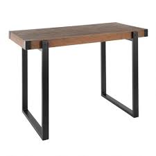 Counter height applications can be sets of 4 legs for a table, posts for kitchen islands and peninsulas, or stainless steel bases for breakfast nooks or counter top overhangs. Metal And Wood Langdon Counter Height Table World Market
