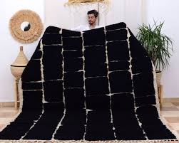 black beni ourain rug berber rug 8 10