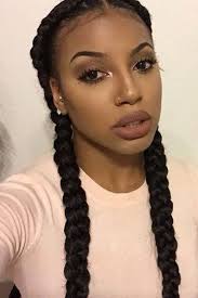 A stylish hairstyle with fishtail braid technique. Dutch Braids Black Women Hairstyles Weave Hairstyles Braided Natural Hair Styles Two Braid Hairstyles