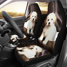 Shih Poo Dog Print Car Seat Covers Set