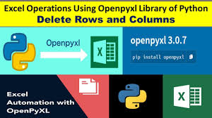 excel operations using openpyxl library