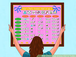3 Ways To Make A Daily Schedule Chart For Toddlers Wikihow