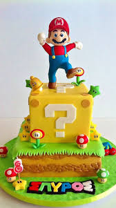 Everyone will love their favorite video game character having his face pulle. Super Mario Cake Mario Birthday Cake Mario Bros Cake Mario Cake