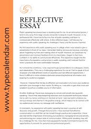 free printable reflective essay