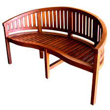 Acacia 5 Foot Curved Island Garden Bench