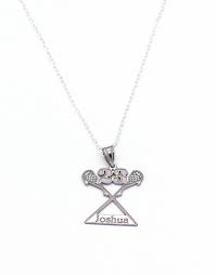 silver custom sports necklace the
