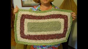 crochet rectangle rag rug tutorial part