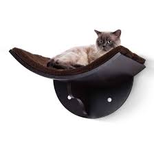 Pawhut Wall Mounted Curved Cat Perch