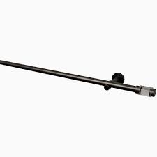 single curtain rod kit in anthracite