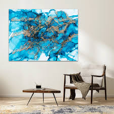 Abstract Art White Blue Newrap