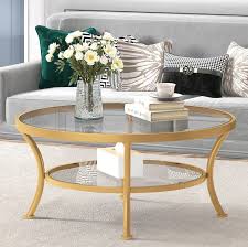 O K Furniture Modern Round Coffee Table