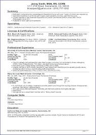 Nursing Resume Samples For New Graduates Nurses Resume Format New