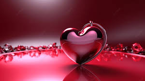 romantic 3d heart background for