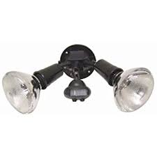 Cooper Lighting 110 Degree Motion Detector Floodlight Black Flood Lighting Amazon Com