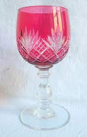 Baccarat Crystal Douai Wine Glass Pink