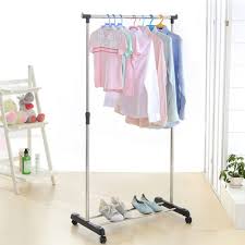 Browse a large selection of clothes rack options on houzz, including portable clothes racks and rolling clothing racks in a variety of sizes and finishes. Ikayaa Metal Adjustable Coat Clothes Garment Hanging Rack Hanging Clothes Racks Clothing Rack Rolling Garment Rack