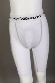 Details About Mizuno Youth Padded Baseball Sliding Compression Shorts White Youth Small