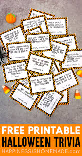 New year's eve trivia games based on news, sports, and pop culture events from 2020! Printable Halloween Trivia Game Happiness Is Homemade