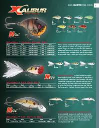 Xcalibur 2010 New Colors Chart Fishing Lure Color Charts
