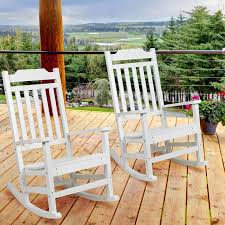 Rocking Chair In White Faux Wood