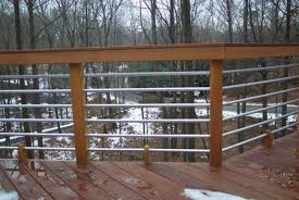 For instance, if you want a railing that is 36 inches (91 cm) high, cut posts that are perhaps 44 inches (110 cm) high. Nice Concept And Design Of Horizontal Deck Railing For Home Deck Railing Design Horizontal Deck Railing Deck Railings