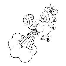 Unicorn coloring pages allow kids to travel to a fantastic world of wonders while coloring, drawing and learning about this magical character. Funny Unicorn Horse With Rainbows Fart And Get Flying Start Up Business Mascot Characters Coloring Book Cartoon Vector Stock Vector Adobe Stock