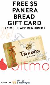 free 5 panera bread gift card mobile