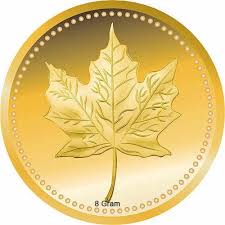 24k 8 gram maple leaf gold coin at rs