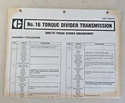 Details About Caterpillar No 16 Torque Divider Trans Assembly Procedures Chart Senr7575 8779
