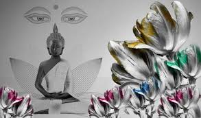 glossy 3d vinyl abstract buddha