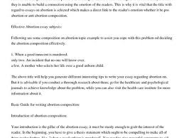 Argumentative essay topics on abortion