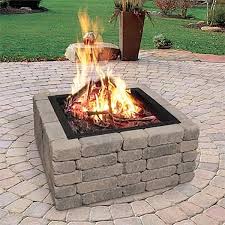 Square Steel Wood Fire Pit Ring