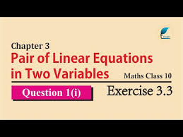 Class 10 Maths Chapter 3 Exercise 3 3