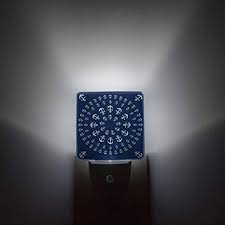Night Light Plug In Led Lamp Automatic Sensor Night Lights Plug Into Wall White Nautical Anchor With Navy Blue Background Bedroom Bright Decor Square Dim Night Lights For Kids Children Girl Adult