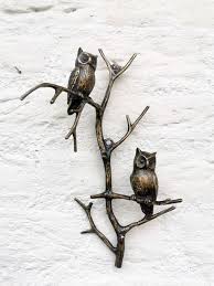 Bronze Wall Decor Owls On A Twig Wall