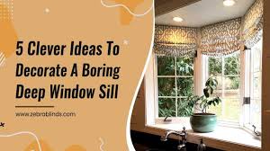 to decorate a boring deep window sill