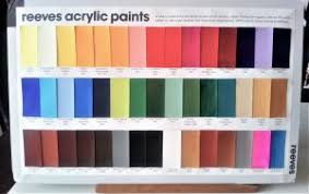 Reeves Acrylic Colour Chart Highly Strung Picture Framing