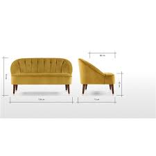 Margot 2 Seater Sofa Antique Gold