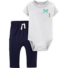 Carters Infant Boys Monster Bodysuit And Pants 2 Pc Set