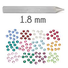 1 8mm Flat Back Crystal Setter Punch With Multi Pack Of Swarovski Birthstone Crystals 240 Pieces