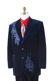 Compared with shopping in real stores hesitation will only delay your satisfaction of doing online shopping. Canto Mens Navy Velvet Rhinestone Entertainer Suit 8382