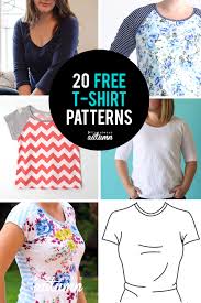 20 Free T Shirt Patterns You Can Print Sew At Home Its