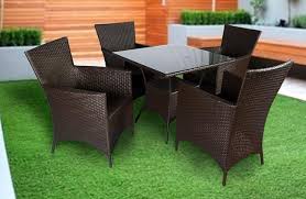Black Outdoor Patio Furniture Set Of 4