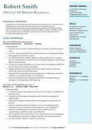 Director Of Human Resources Resume Template Human Resources