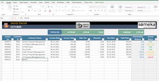 invoice tracker excel template payment