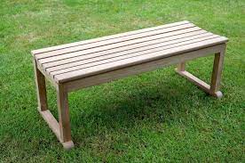 Backless Wooden Bench By Traditional