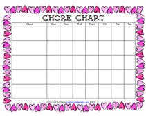 Printable Childrens Chore Online Charts Collection