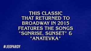Then quiz your friends to see whether they can beat your score! Broadway Musicals Jeopardy Quiz