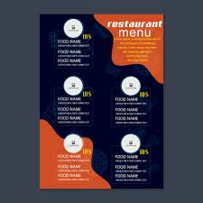 restaurant menu card design flyer