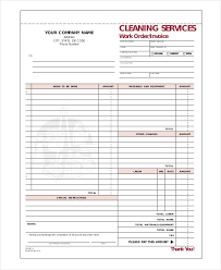 cleaning invoice template 9 free word